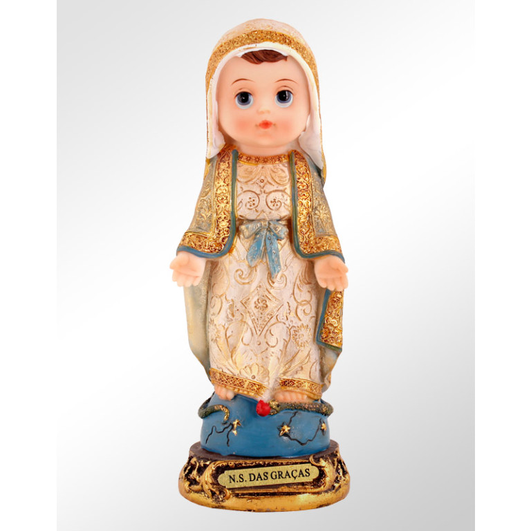 Imagem Nossa Senhora das Graças Infantil em Resina 19,5 cm - Código 49029